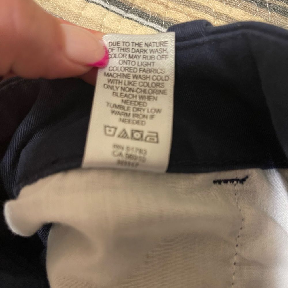 Maurices Women’s 15/16 Navy Blue Khaki Mom Shorts 2.5" inseam - Picture 5 of 6